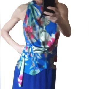 New Zara Blue Floral Women's Top